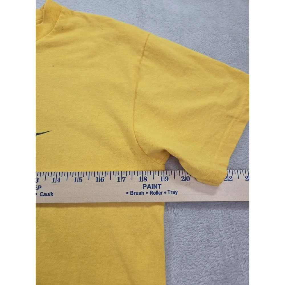 Vintage Nike Shirt Mens Small‎ Yellow Short Sleeve Spell Out Swoosh